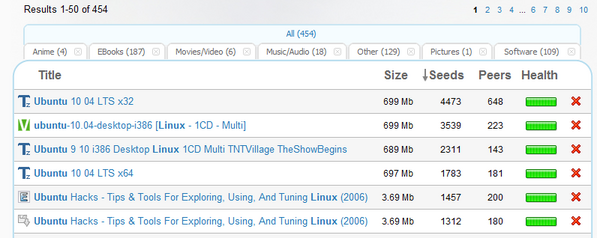 Torrent Section Search